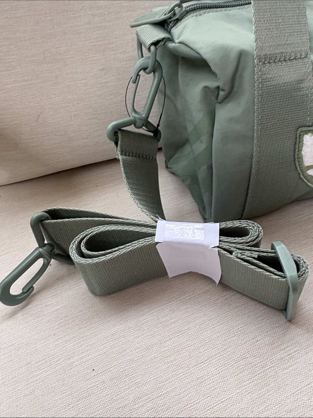 adidas Trefoil Mini Duffel Crossbody Bag in Silver Green - Picture 4 of 16